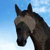 KM Elite Combat Fly Mask Black - Detachable Nose