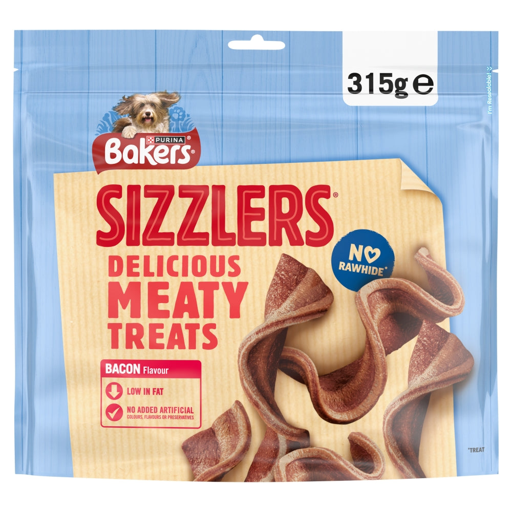 Bakers Sizzlers Bacon Dog Treats 315g