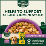 Winalot Meaty Chunks In Jelly Pouches 40x100g