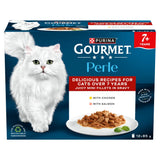 Gourmet Perle Pouch Box Senior 7+ Mini Fillets In Gravy 12x85g