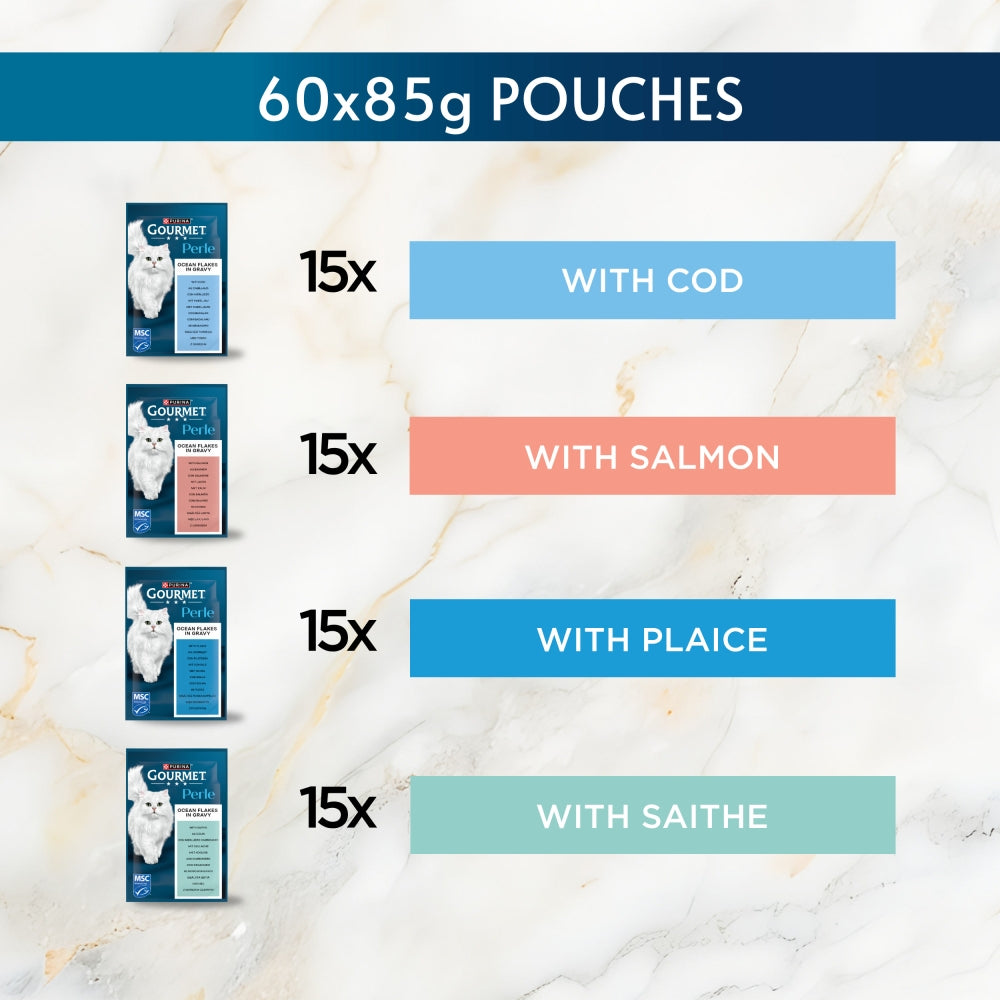 Gourmet Perle Ocean Flakes In Gravy 60x85g