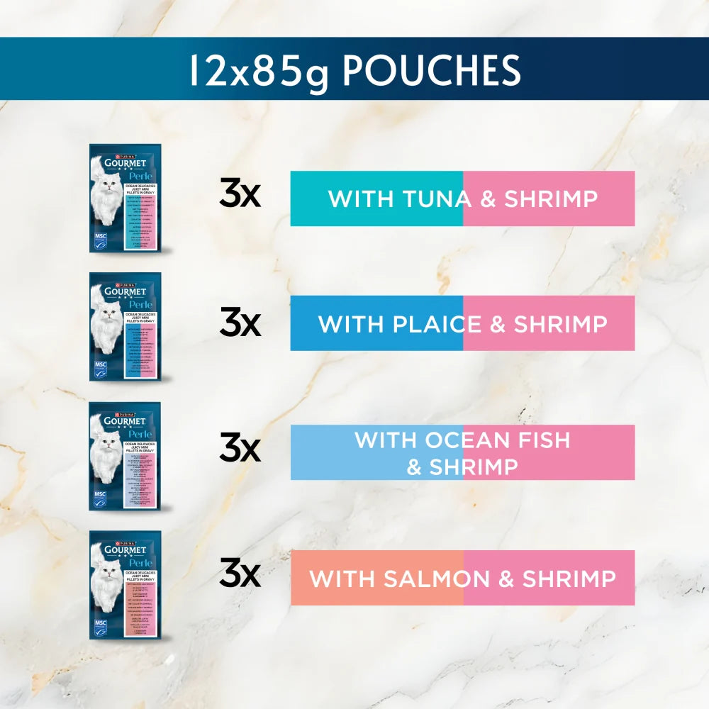 Gourmet Perle Ocean Delicacies Mini Fillets In Gravy 12x85g