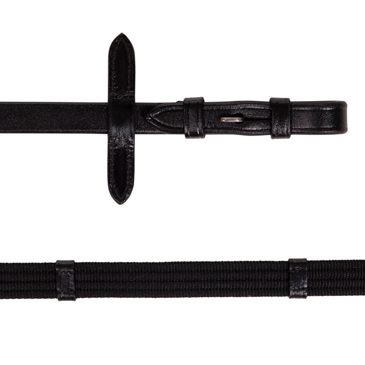 QHP Web Reins Quick Release Black Pony