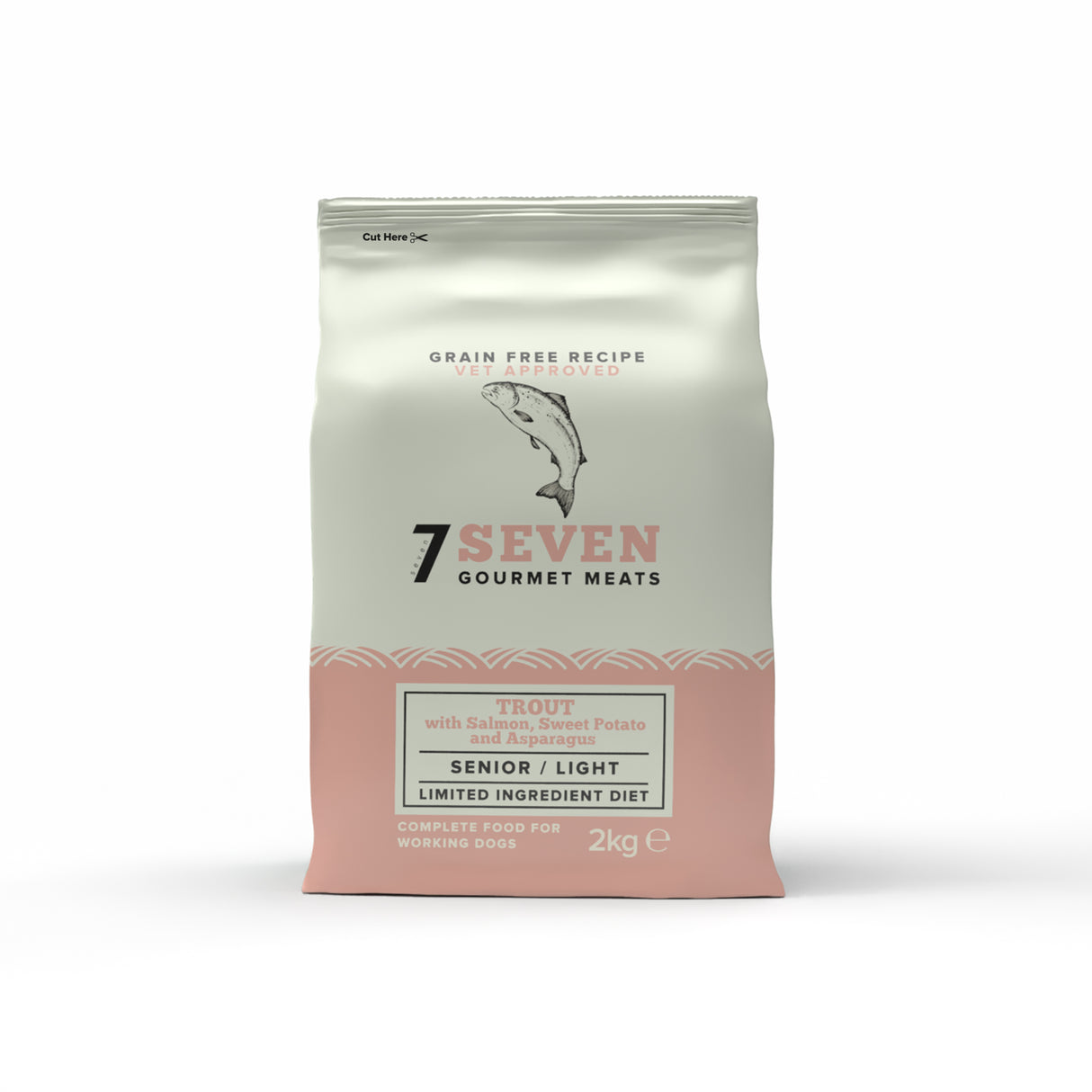 Seven Dog - Senior / Light Trout & Salmon with Sweet Potato & Asparagus Grain Free 2kg