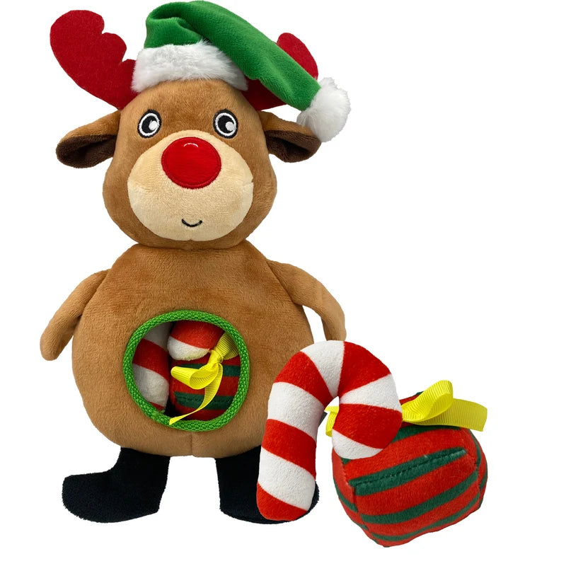 Hem & Boo Reindeer with Presents Dog Toy