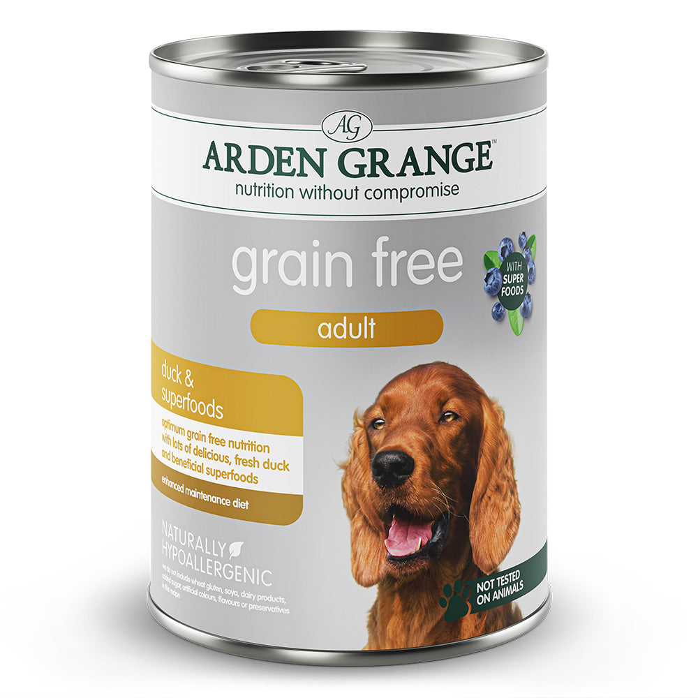 Arden Grange Tins Grain Free Adult Duck & Superfoods 395g