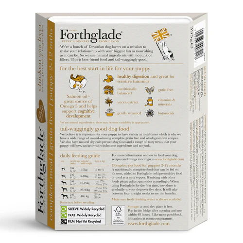 Forthglade Puppy Complete Grain Free Chicken Liver & Veg 395g