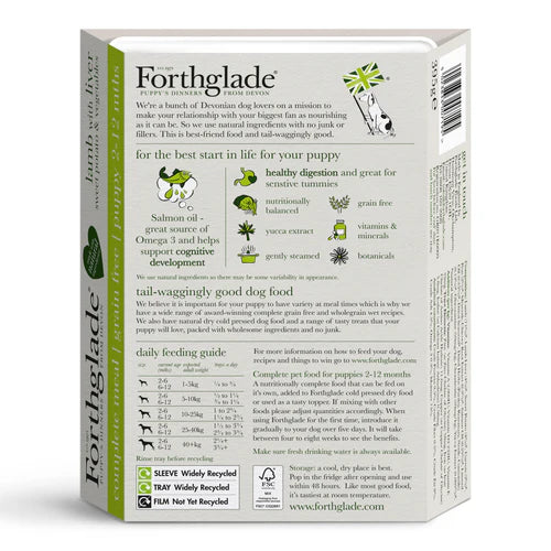 Forthglade Puppy Complete Grain Free Lamb Liver & Veg 395g