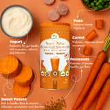 Pawfect Yogurt Melties Pre and Probiotic Dog Treats with Carrot, Flaxseed, Pea & Sweet Potato 38g