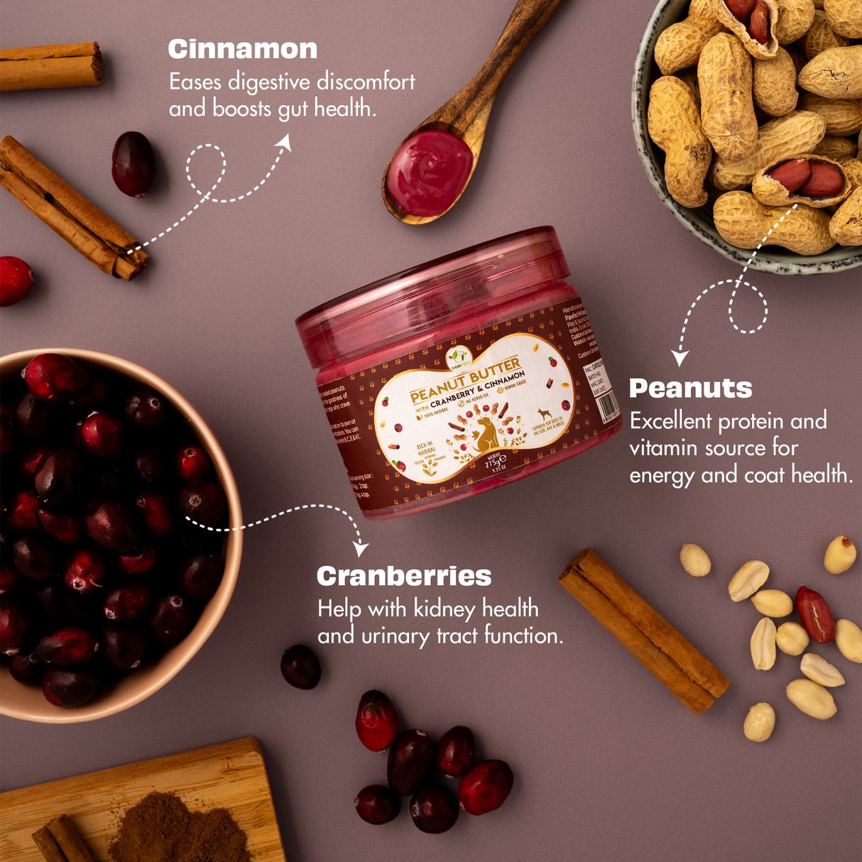 Pawfect Peanut Butter, Cranberry & Cinnamon 275g