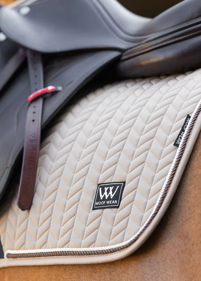 Woof Wear Herringbone Saddle Pad CC Caramel Full