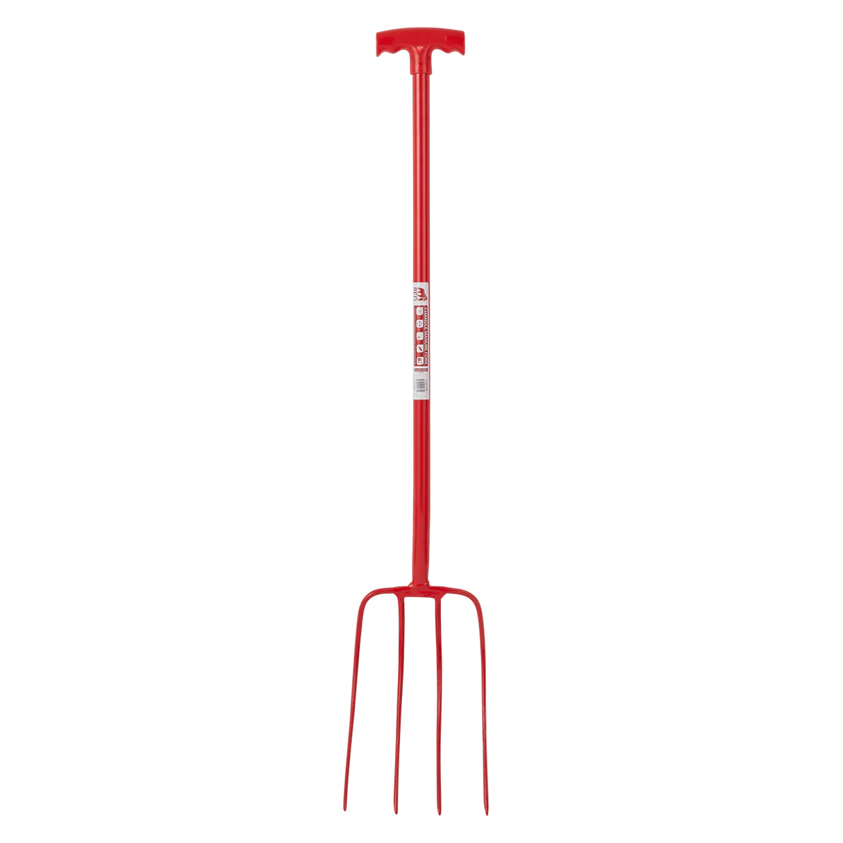 Red Gorilla 4 Prong Manure Fork with T Handle