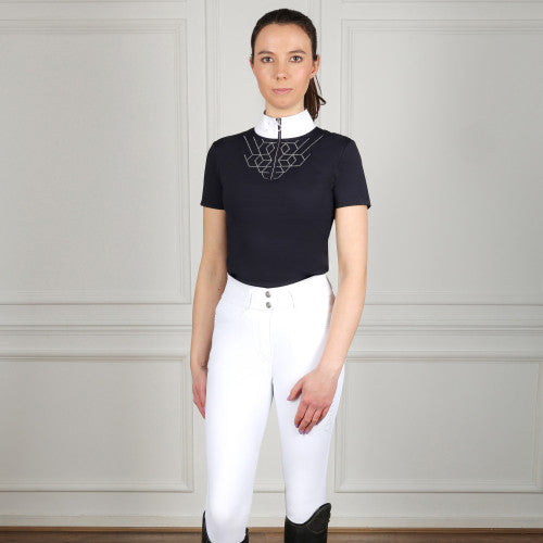 Coldstream Ladies Ledmore Diamante Show Shirt Navy