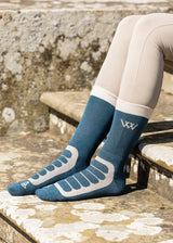 Woof Wear Short Bamboo Tech Riding Socks Petrol Stone