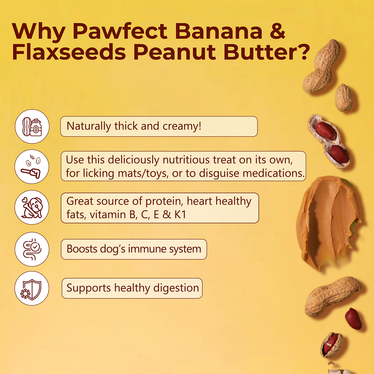 Pawfect Peanut Butter, Banana & Flaxseeds 275g