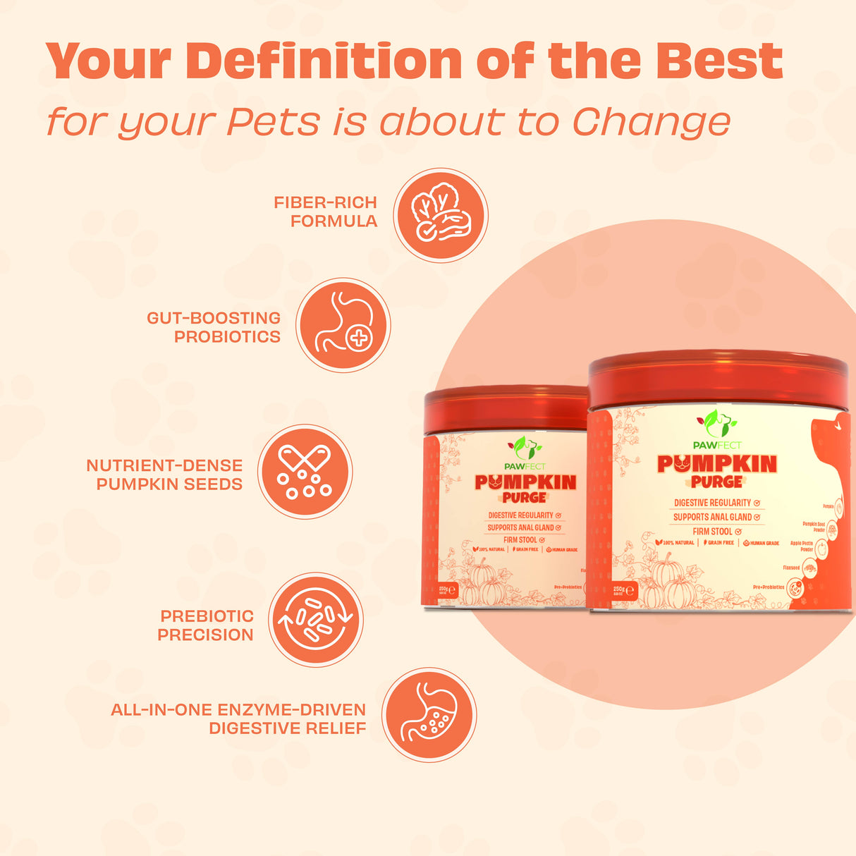 Pawfect Food Topper Pumpkin Purge 250g