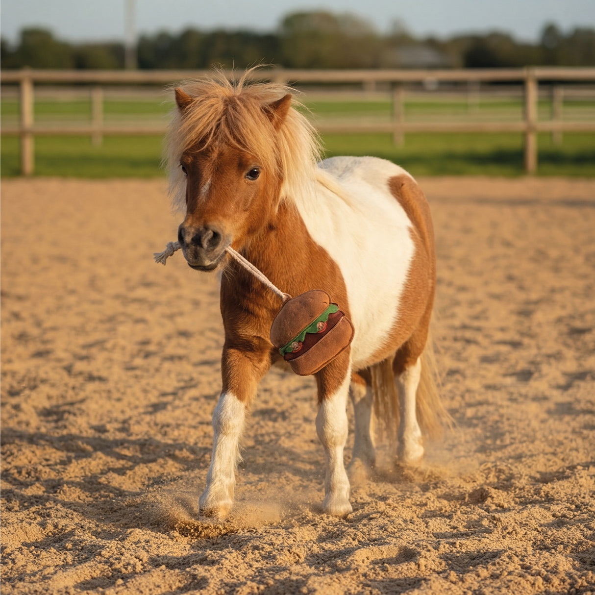 QHP Horse Toy Snackcounter Hamburger