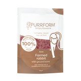 PurrForm Farmed Rabbit with Ground Bone Pouch 6x70g