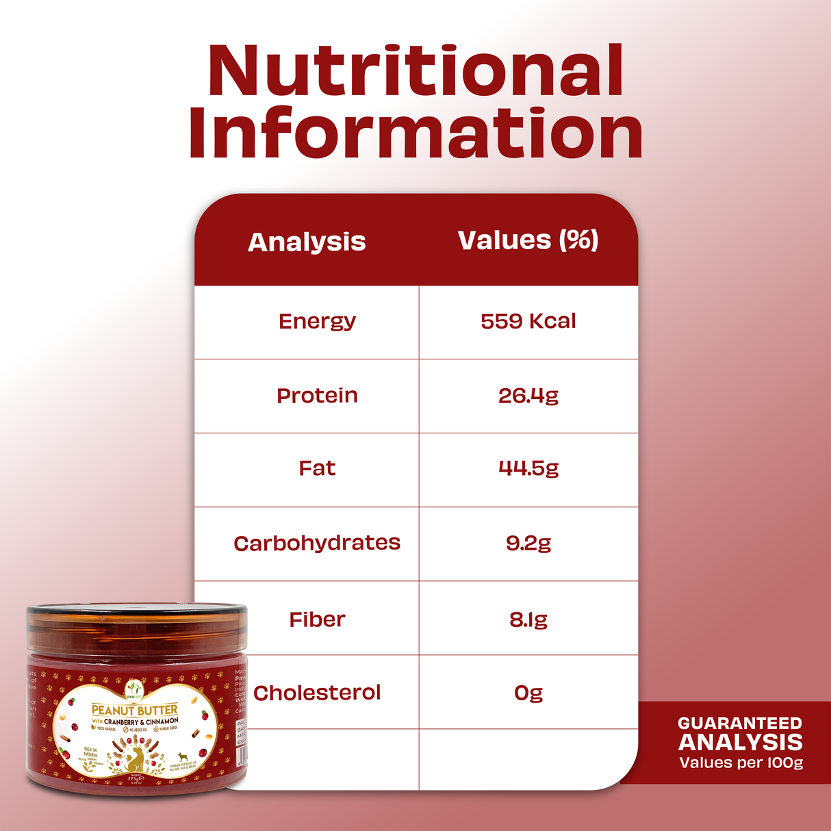 Pawfect Peanut Butter, Cranberry & Cinnamon 275g