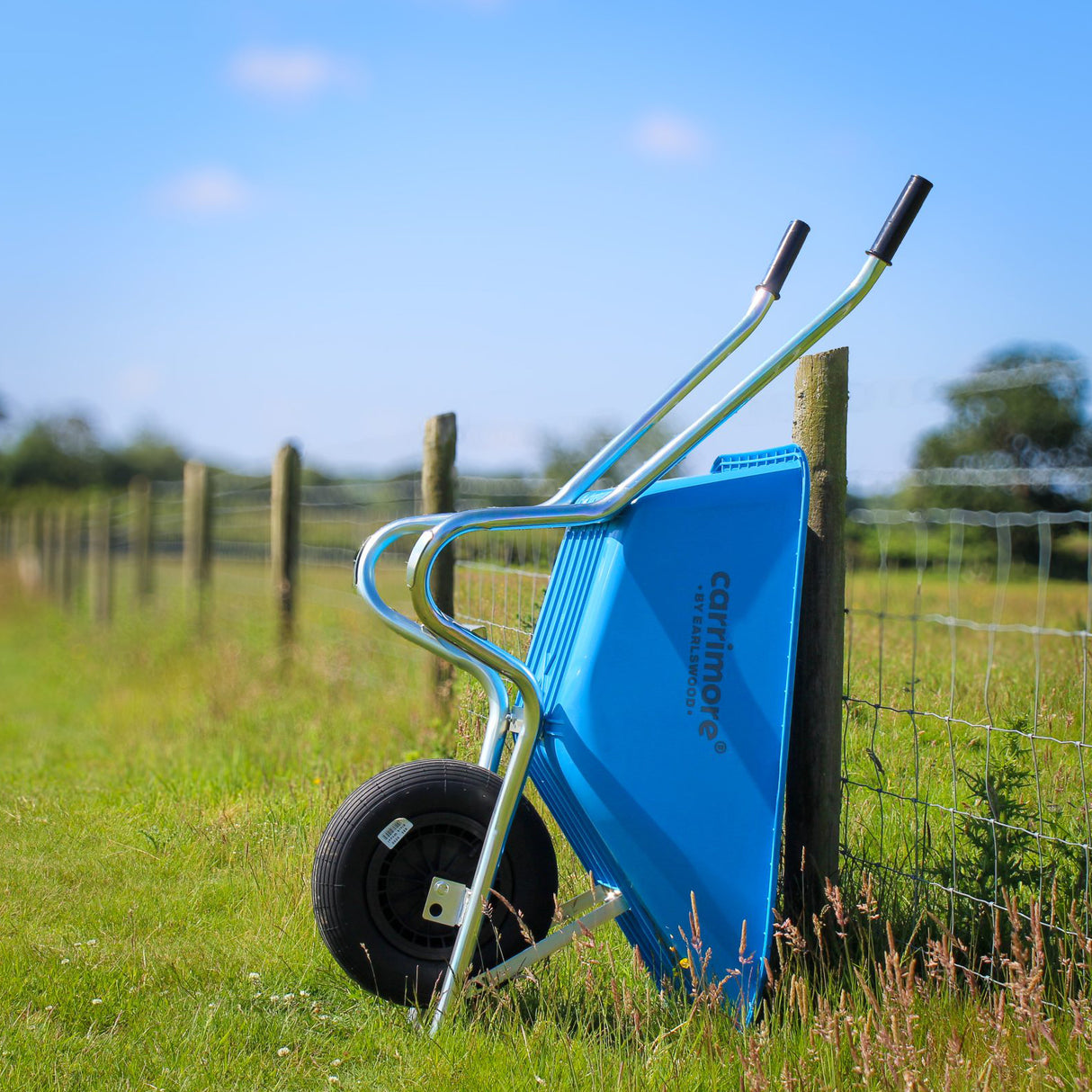 Carrimore Shifter Wheelbarrow 120L - Sky Blue