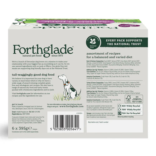 Forthglade Gourmet Adult Complete Grain Free Variety Pack 6x395g