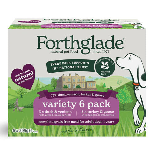 Forthglade Gourmet Adult Complete Grain Free Variety Pack 6x395g