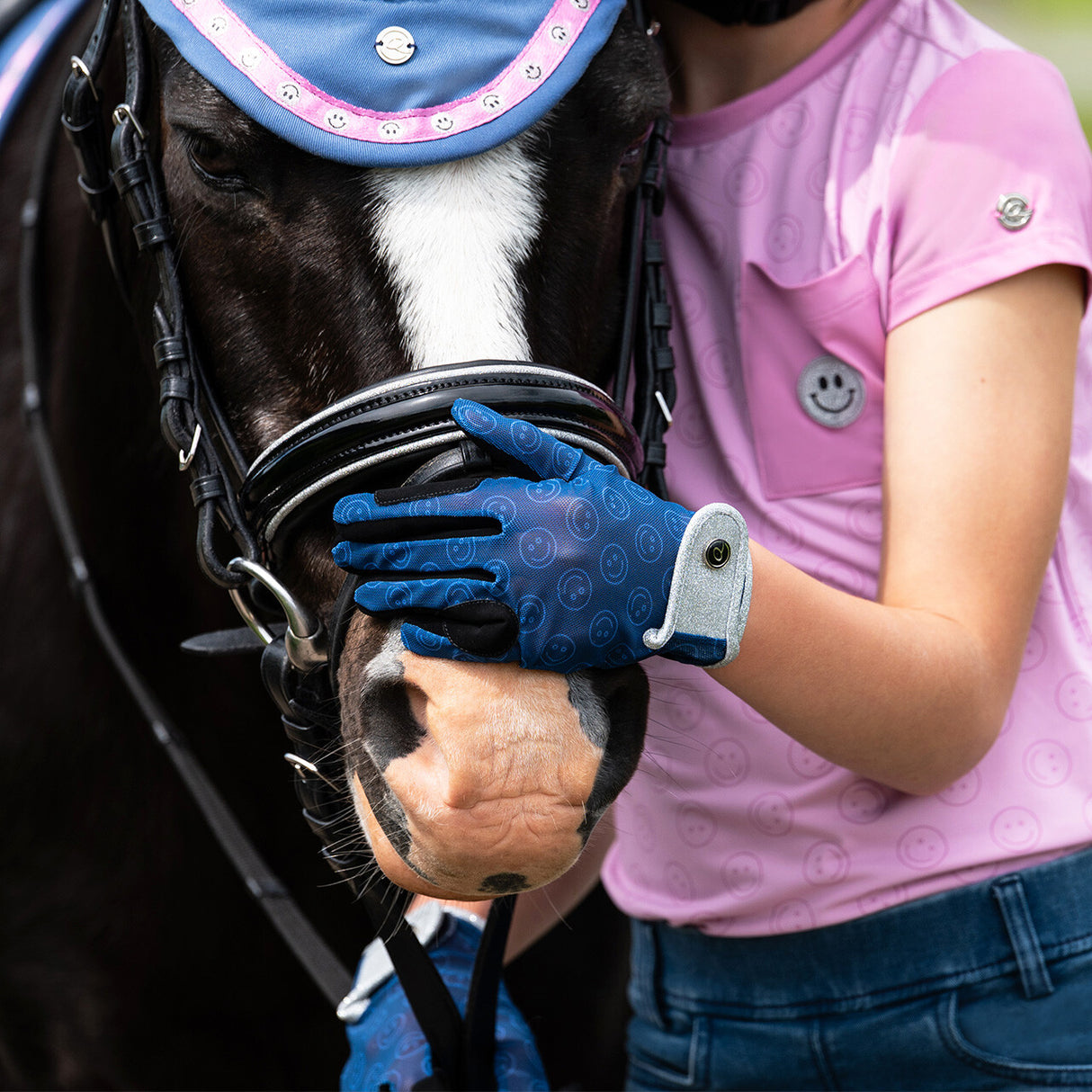 QHP Junior Glove Rosalynn Navy