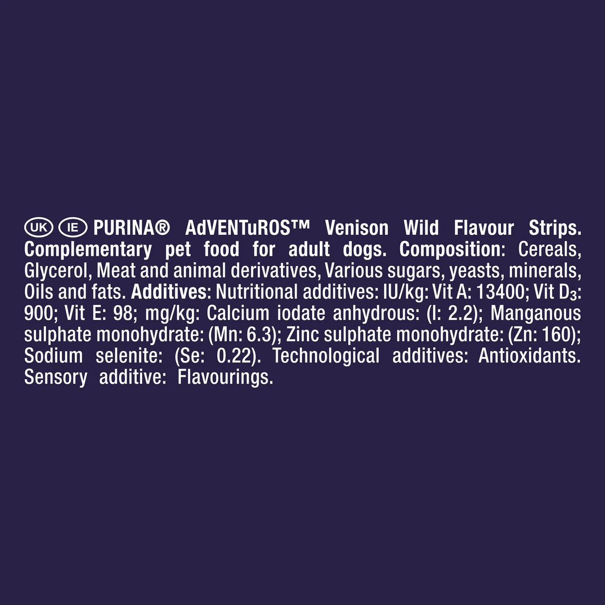 Purina Adventuros Strips Venison Flavour 90g