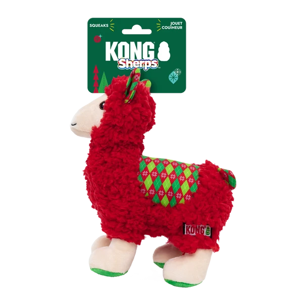 KONG Christmas Sherps Llama Red Medium