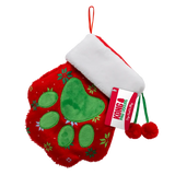 Kong Christmas Holiday Stocking Paw Red Lrge