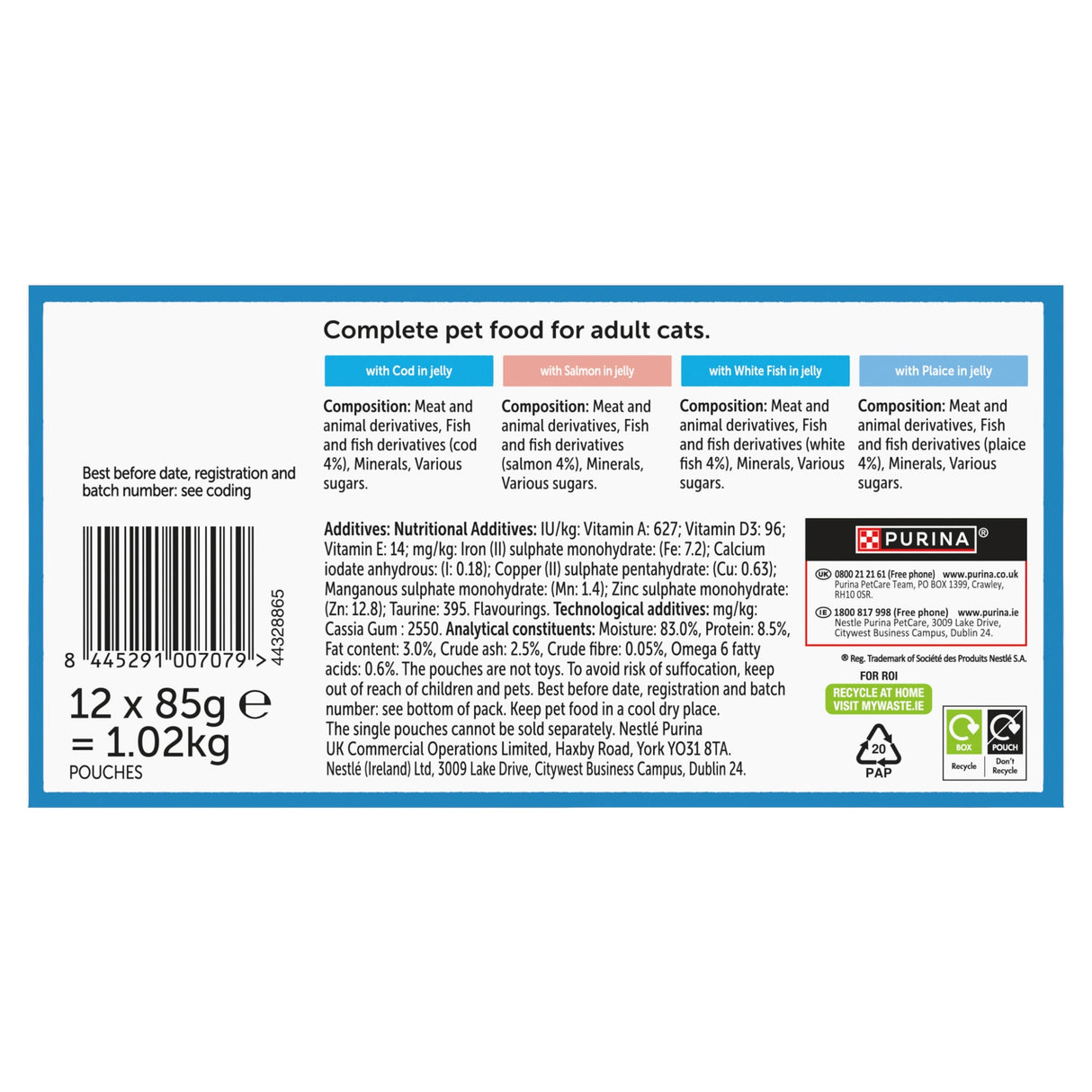 Felix Original Fish Selection In Jelly Wet Cat Food 12x85g