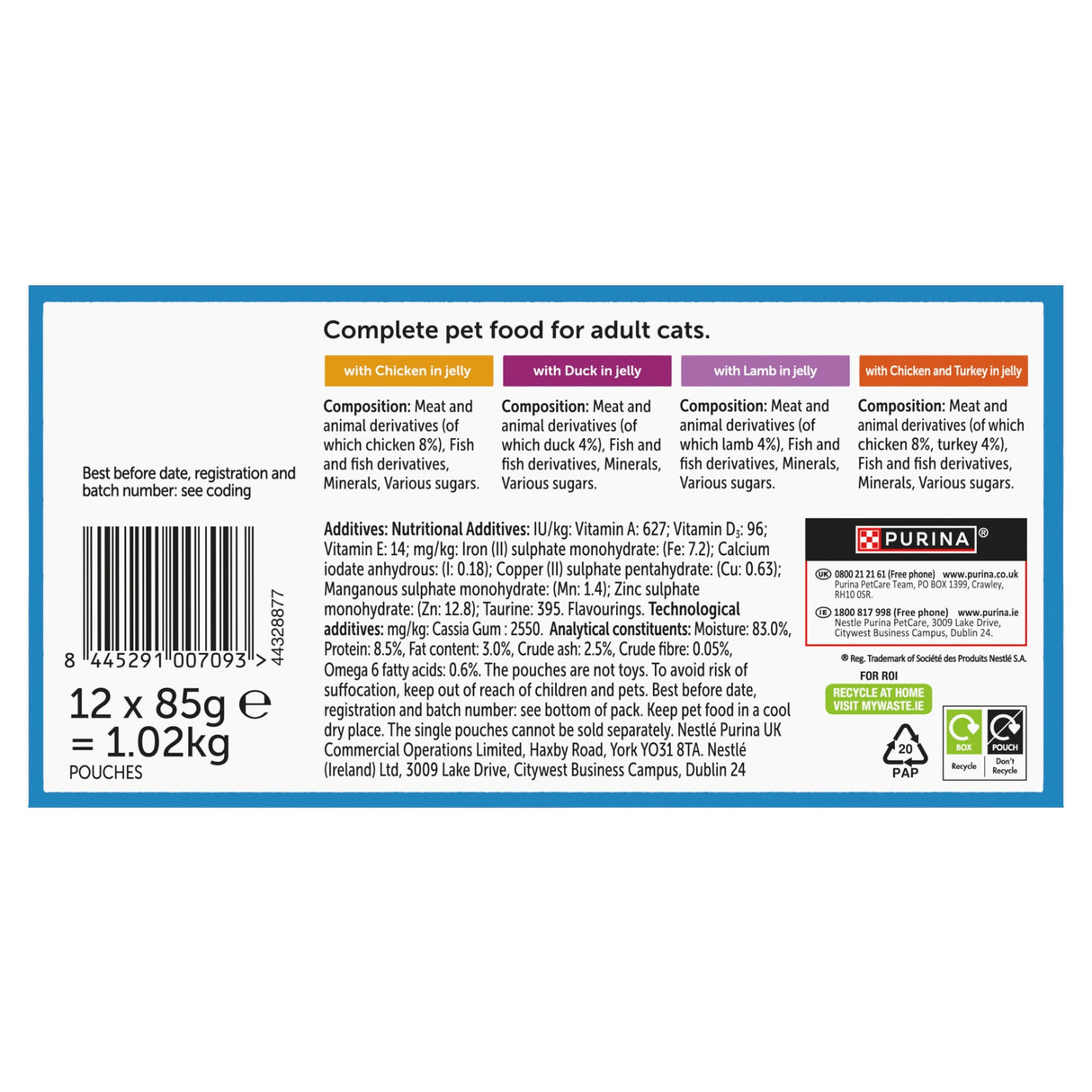 Felix Original Farm Selection in Jelly Wet Cat Food 12x85g