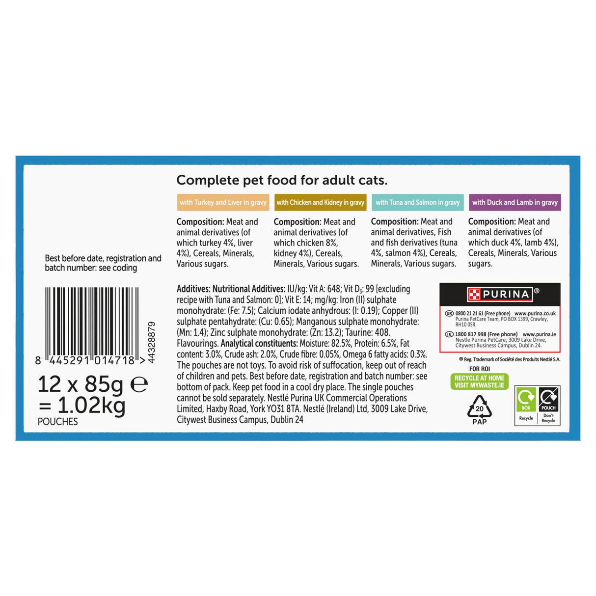 Felix Original Mixed Selection in Gravy Wet Cat Food 12x85g