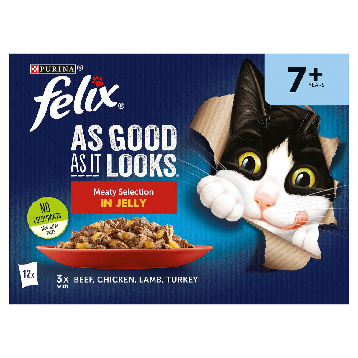 Felix As Good As it Looks Meaty Selection in Jelly 7+ Years 12x85g