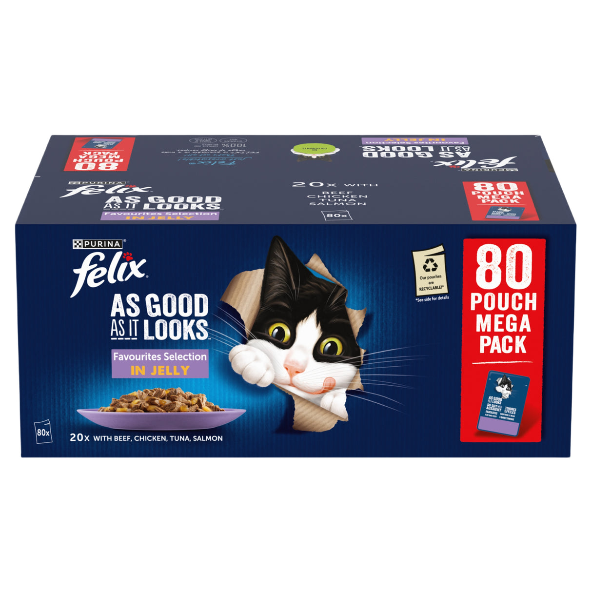 Felix As Good As It Looks Pouch Box Favourites in Jelly 80x85g