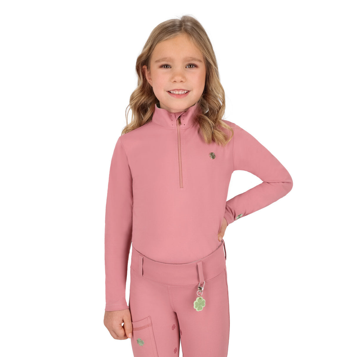 QHP Junior Sport Shirt Lucky Start Soft Pink