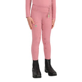 QHP Junior Riding Tights Lucky Start Full Grip Soft Pink