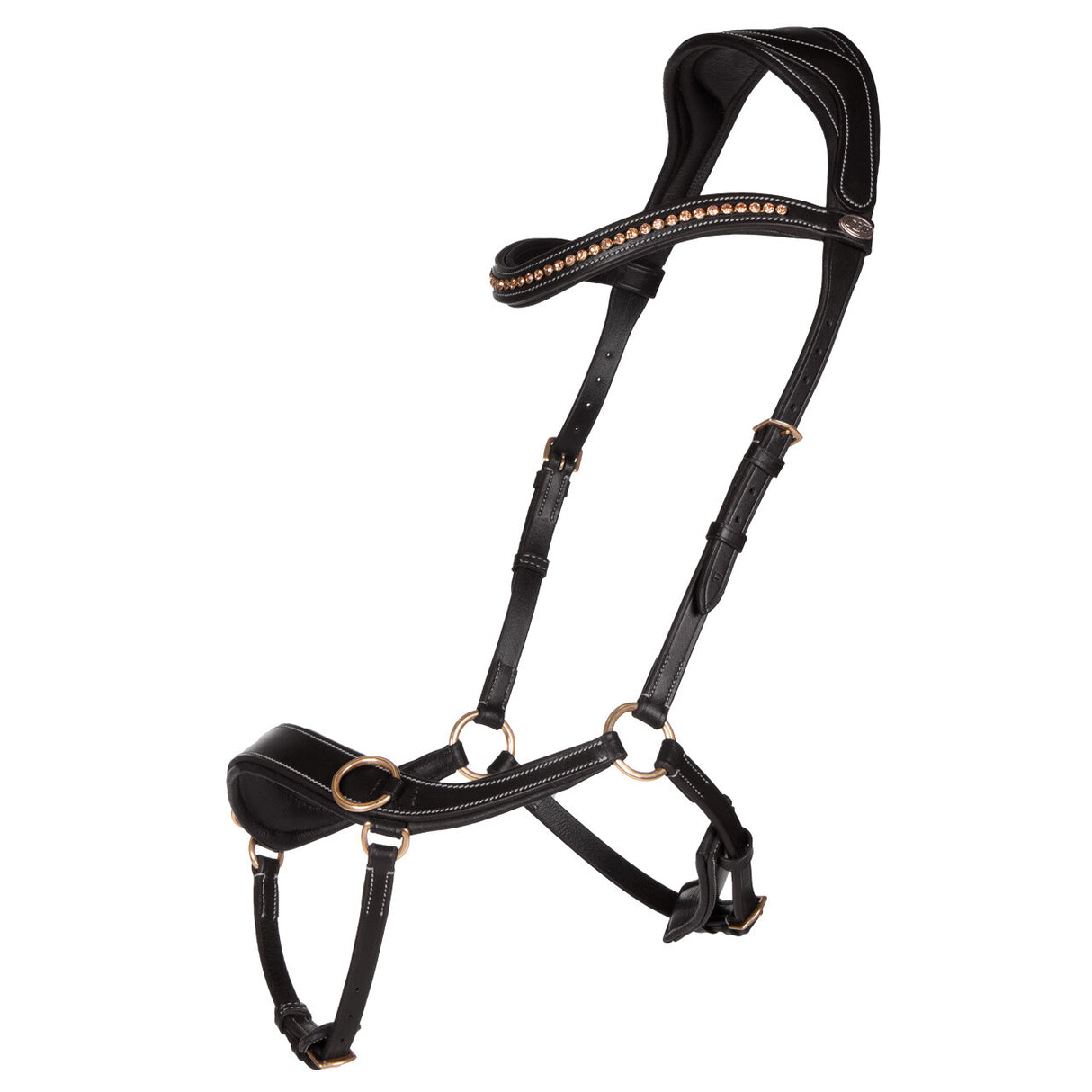 QHP Bitless Bridle Anatomical Black