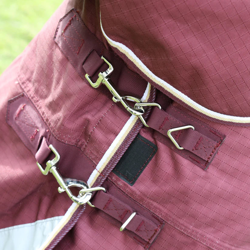 Shires Highlander Plus 100g Combo Turnout Rug Maroon