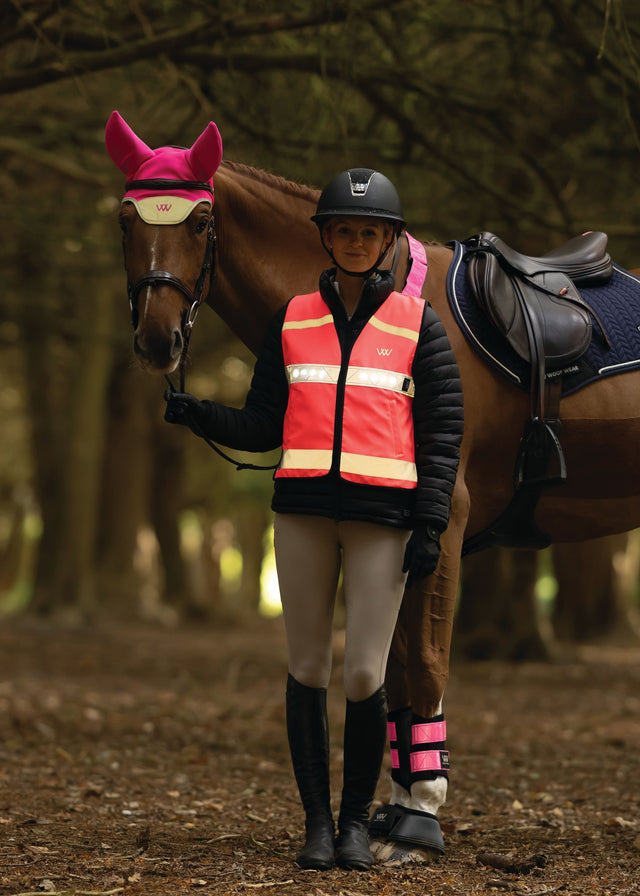 Woof Wear LED Hi Vis Riding Vest Pink