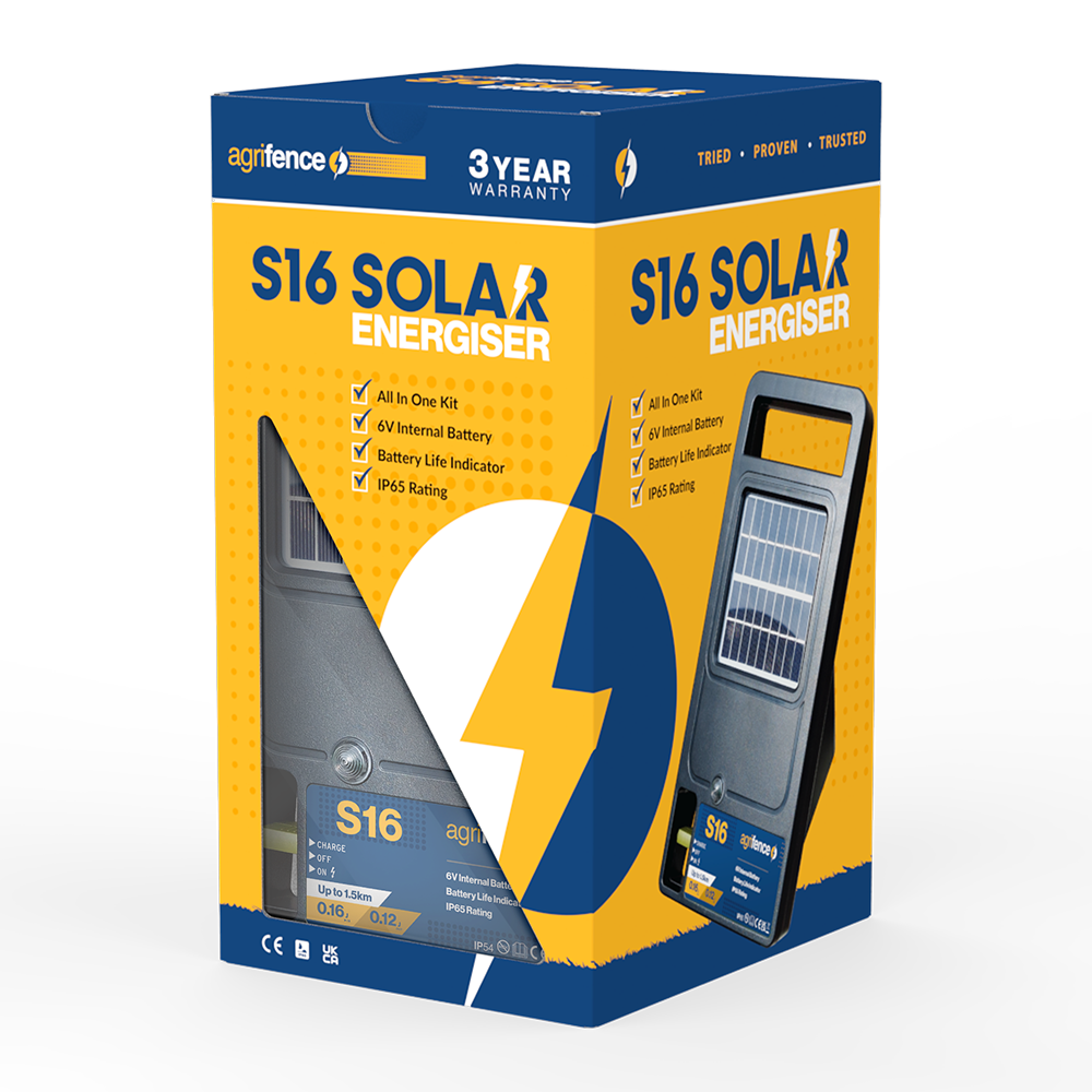 Agrifence S16 Solar Powered Fence Energiser Kit 0.16J