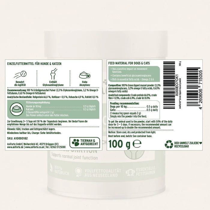 Aniforte Green Lipped Mussel Powder 100g