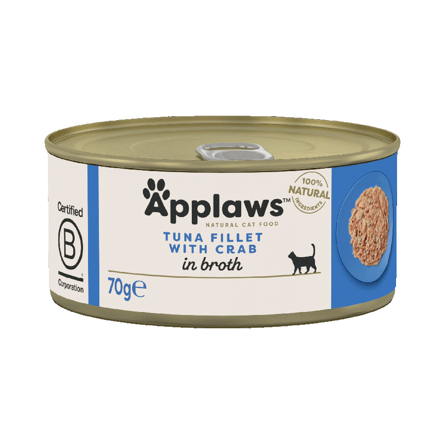 Applaws Cat - Broth Tin Tuna With Crab 70g