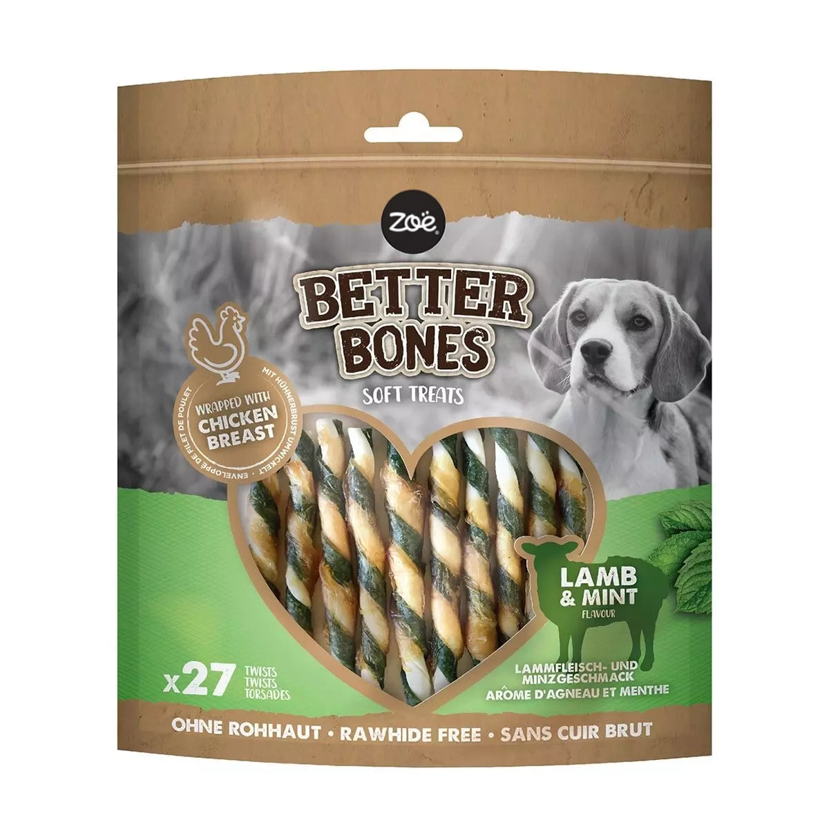 Zoe Better Bones Lamb & Mint Wrapped Twist 27pk