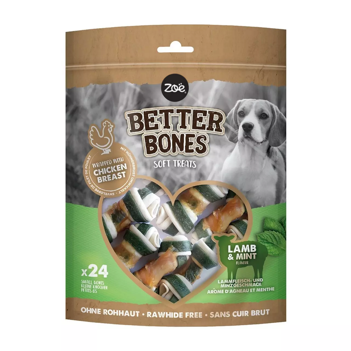 Zoe Better Bones Lamb & Mint Wrapped Bones 24pk