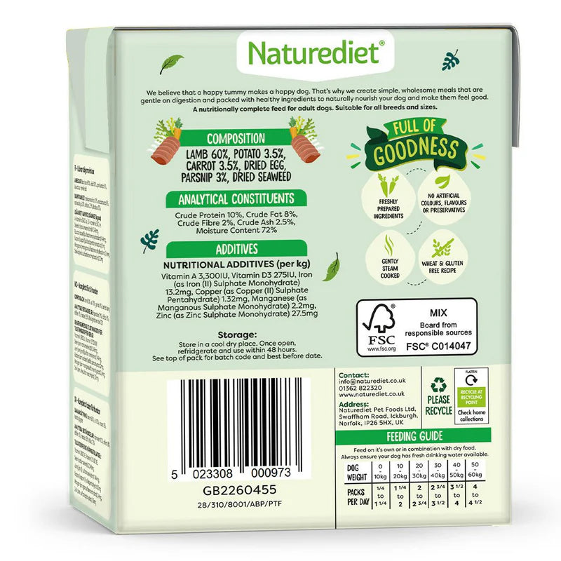 Nature Diet Dog - Lamb 390g