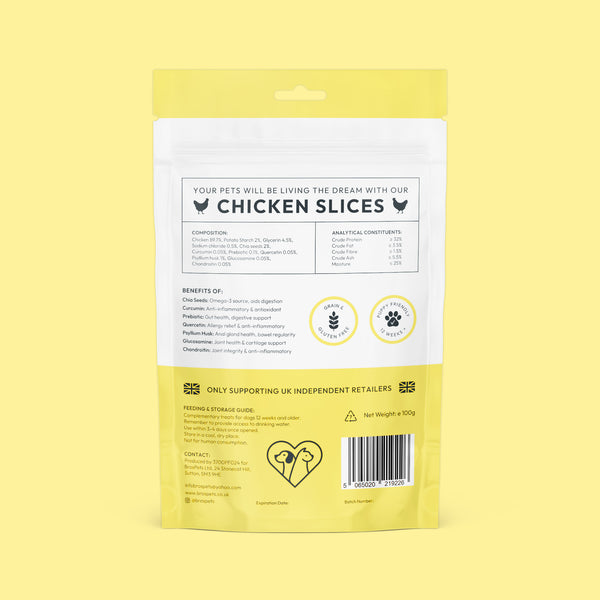Bros Pets Chicken Slices 100g