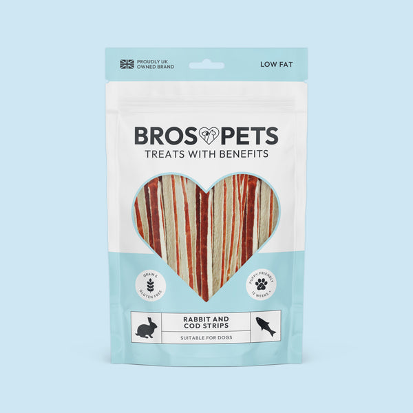 Bros Pets Rabbit & Cod Strips 100g – Rokers