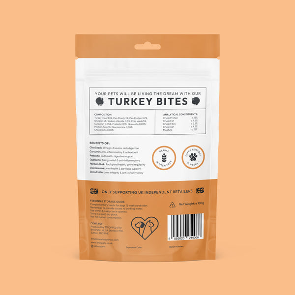 Bros Pets Turkey Bites 100g