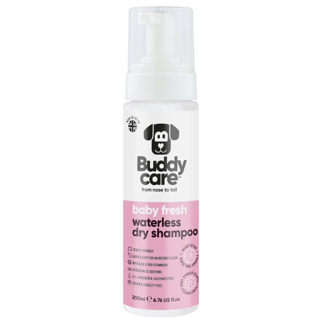 Buddy Care Baby Fresh Waterless Dry Shampoo 200ml